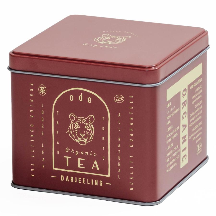 オーガニック 美味しい ダージリン 「ode」ルースリーフ 紅茶 可愛い缶 Organic Tea Darjeeling Loose Leaf