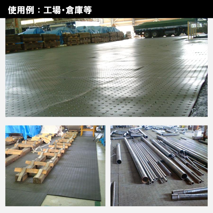 ゴムマット らくらくマット 15mm厚×1m×2m 養生マット 養生シート 土木資材 建材 仮設資材 農業資材 緩衝