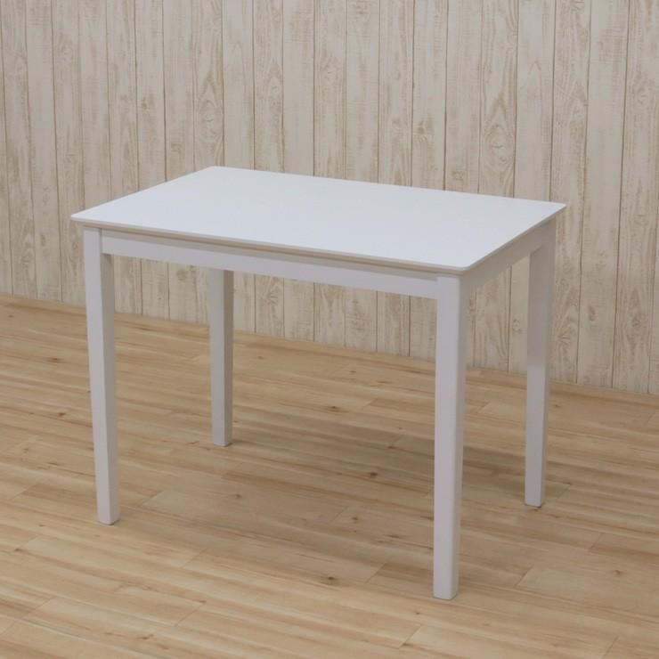 ダイニングテーブル 幅90cm pt90360wh ホワイト色 白色 コンパクト カフェ風 モダン 北欧風 木製