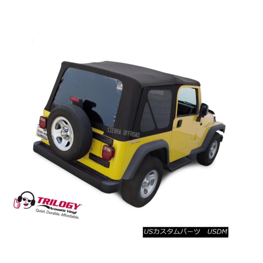 幌・ソフトトップ ジープラングラーTJソフトトップ（20032006）は、Windows、ブラックツイルビニール Jeep Wrangler