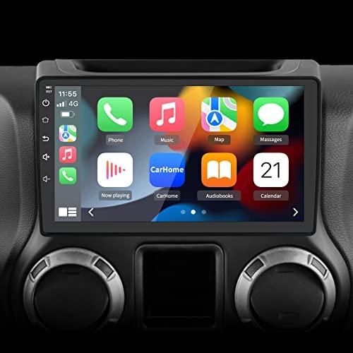 カーラジオステレオAndroid 12、ジープラングラー用JK Gand Cherokee Dodge Ram 1500、ワイヤレスApple