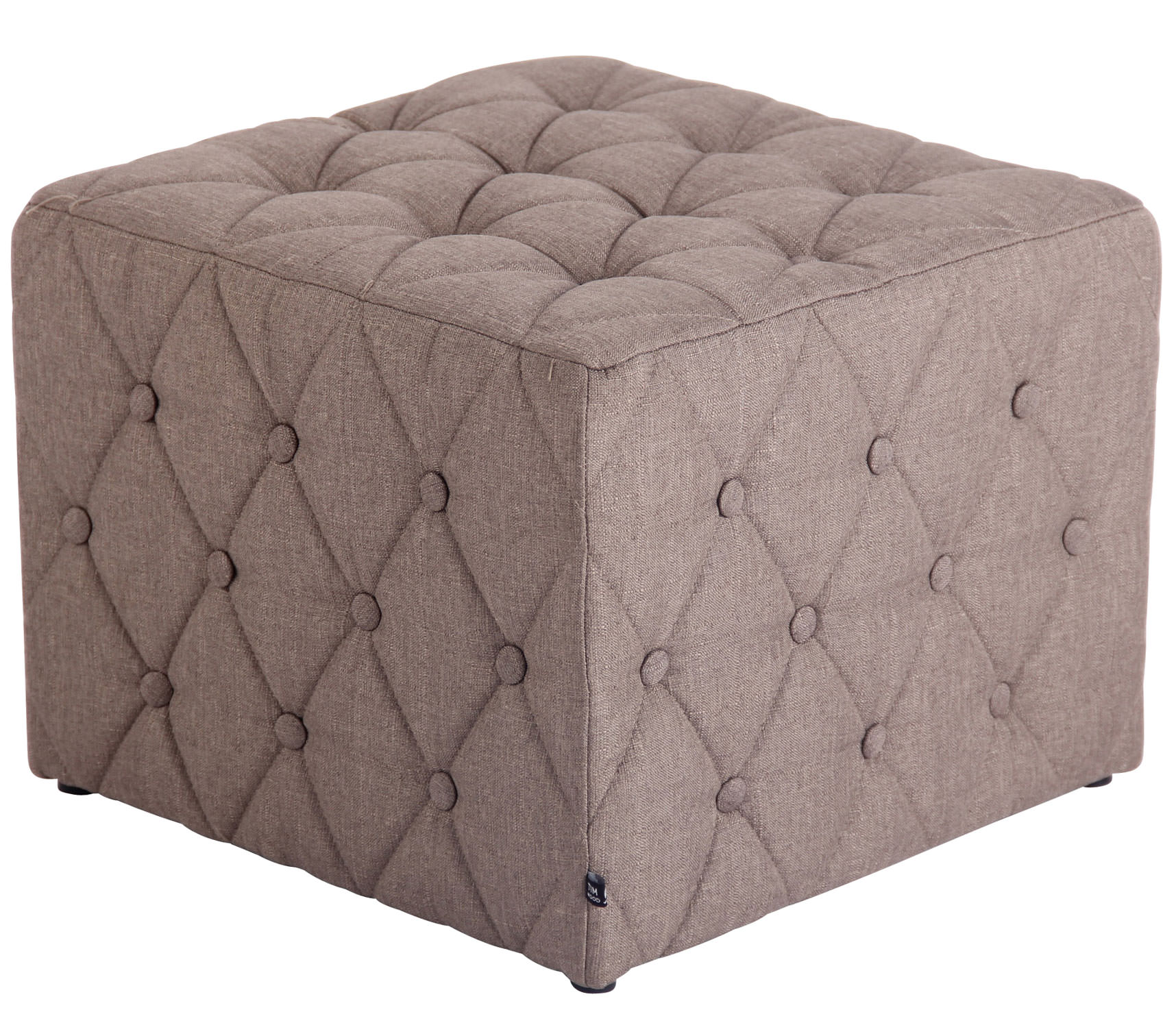 R12181/2702 Sitzhocker Nashville Stoff taupe