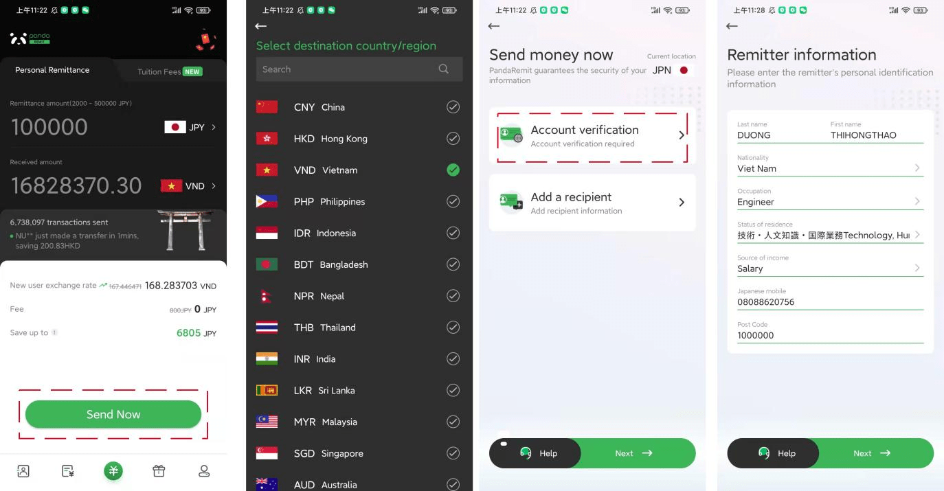 Panda Remit High Rates and Low Fees,the remittance app chosen by