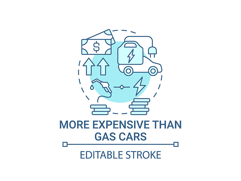 Electric vehicles more expensive than gas cars concept EpicPxls