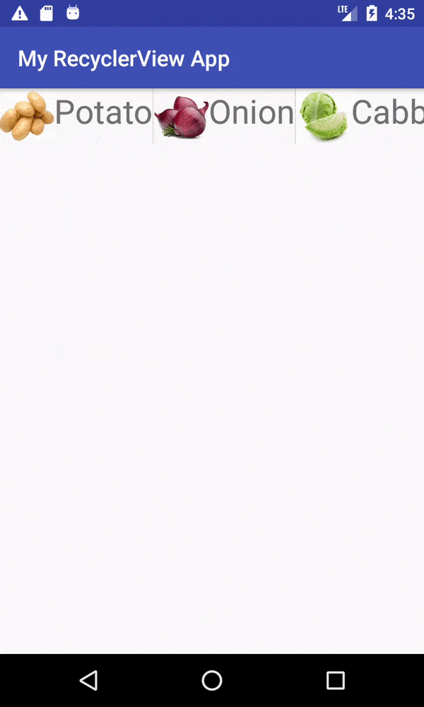 Top 111 + Android recyclerview scroll animation example