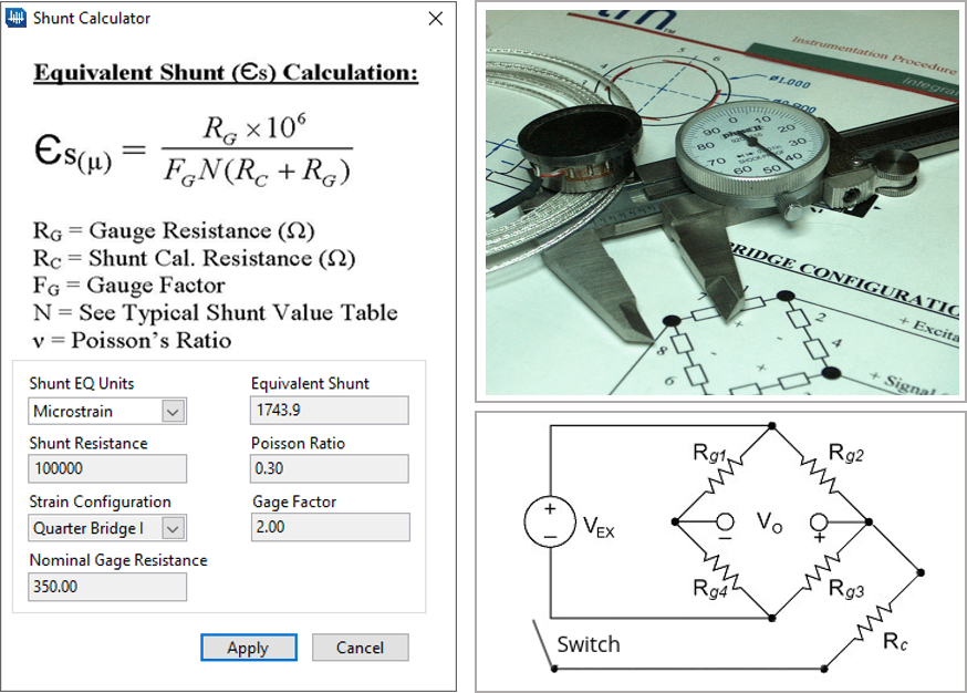 Strain Gauge Shunt Equivalent Calculations in iTestSystem ITM