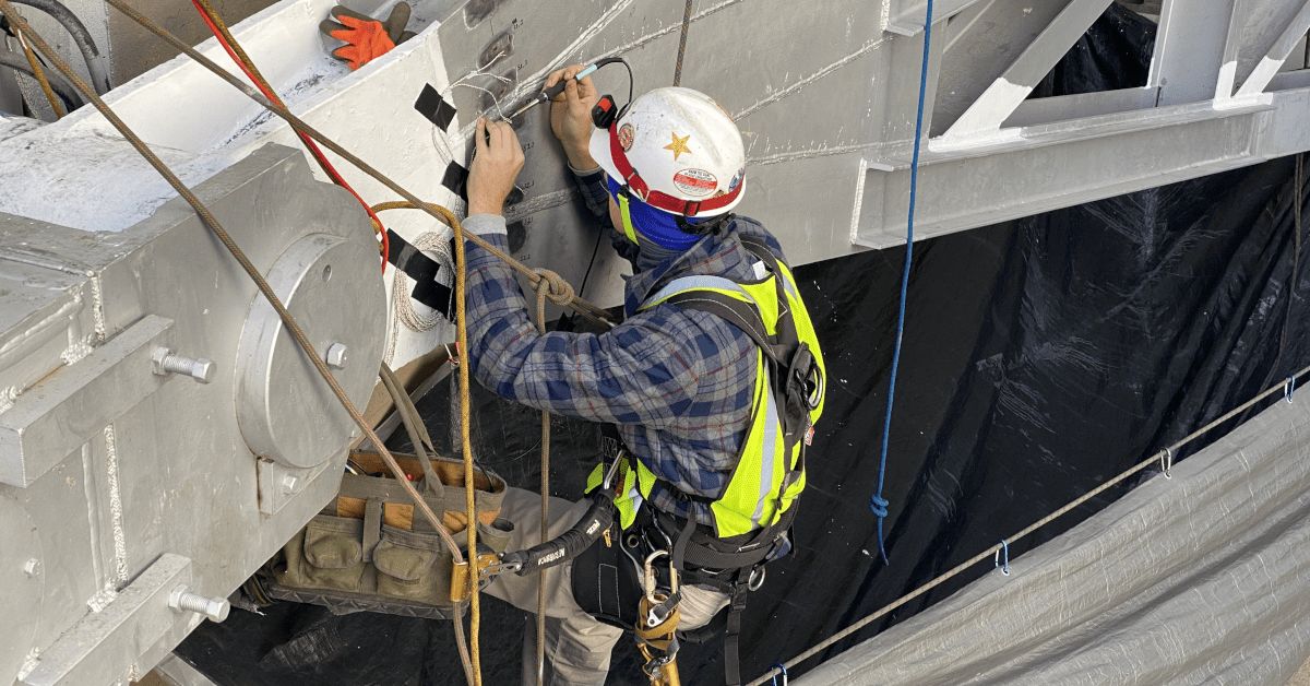 ITM Gathers Dam Spillway Data During Midair Strain Gauge Project ITM