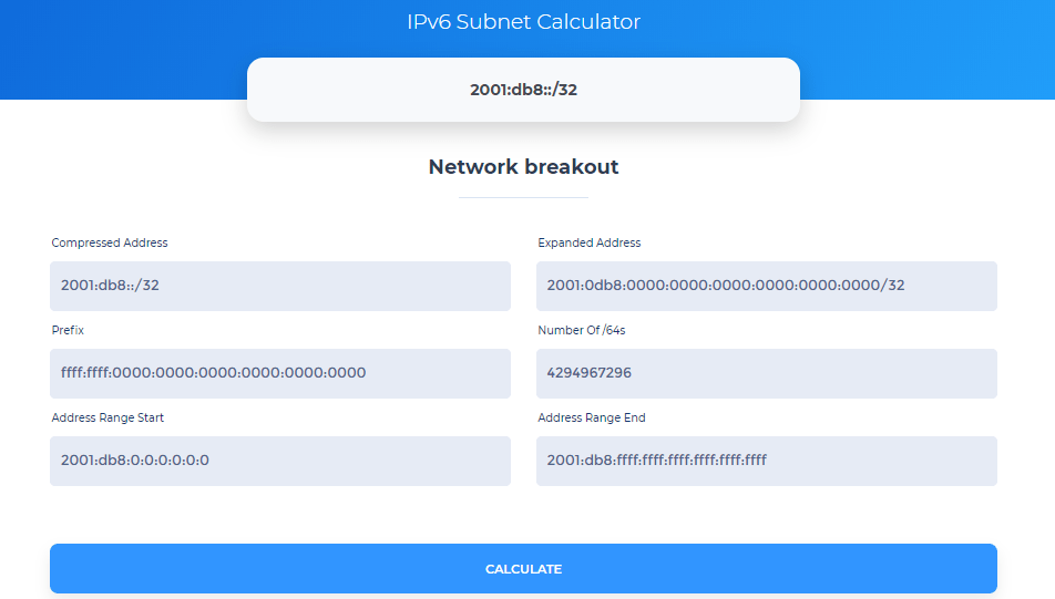 IPv6 Calculator Online