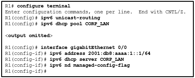Refer to the exhibit. A network administrator is configuring the router