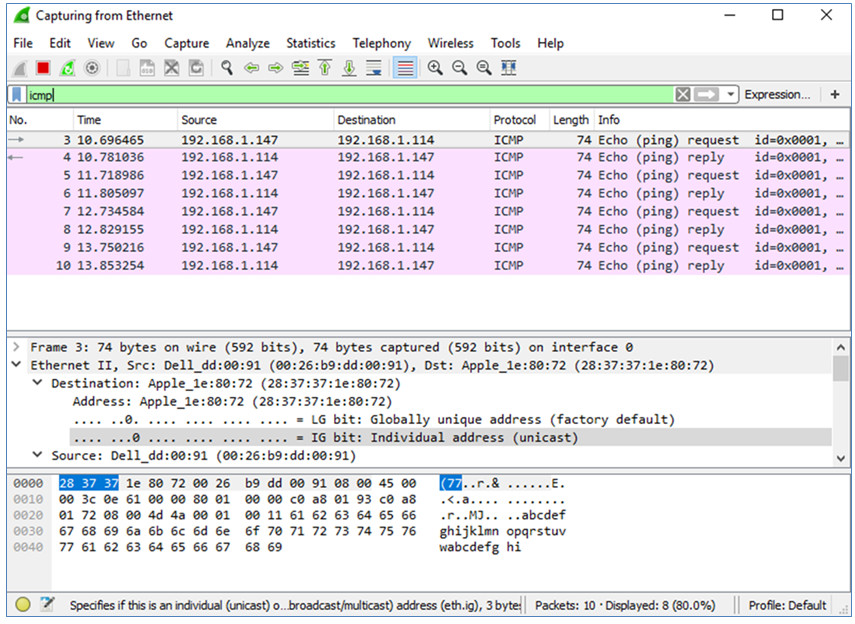 3.7.10 Lab Use Wireshark to View Network Traffic (Answers)