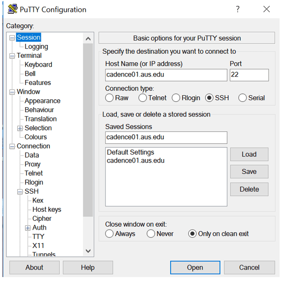 How to configure PuTTY and XMing for Cadence AUS IT FAQ