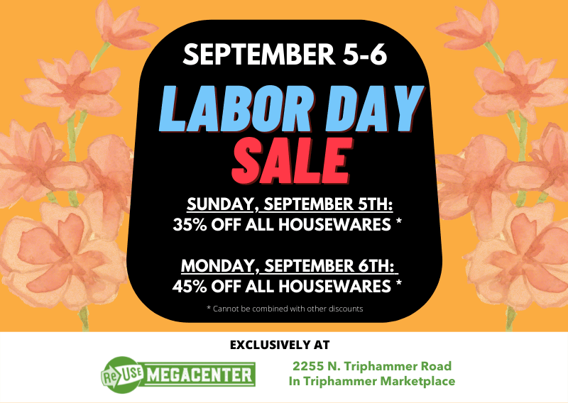 Labor Day Sale At ReUse MegaCenter Finger Lakes ReUse