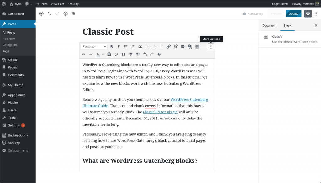 How to Use the Classic Editor with WordPress 5.0