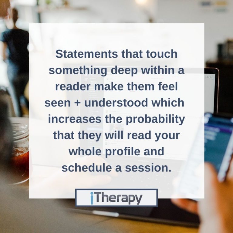 What makes a good Psychology Today profile? iTherapy, LLC Your