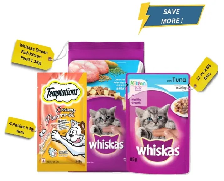 Buy Whiskas Kitten Combo Tuna In Jelly And Chicken In Gravy Meal