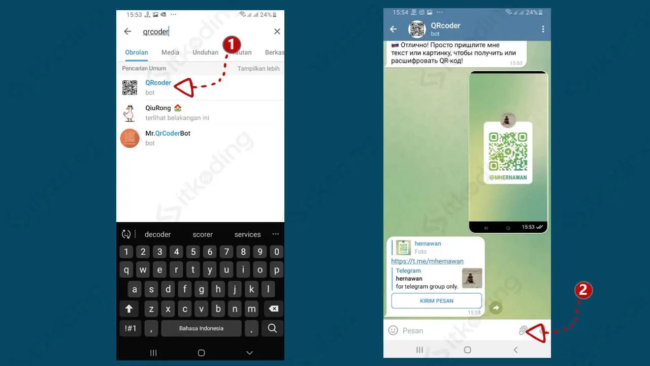 2 Cara Scan Barcode & QR Code Telegram