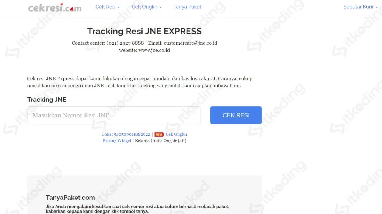 4 Cara Cek Resi JNE (Paket Reguler, Cargo, Trucking)