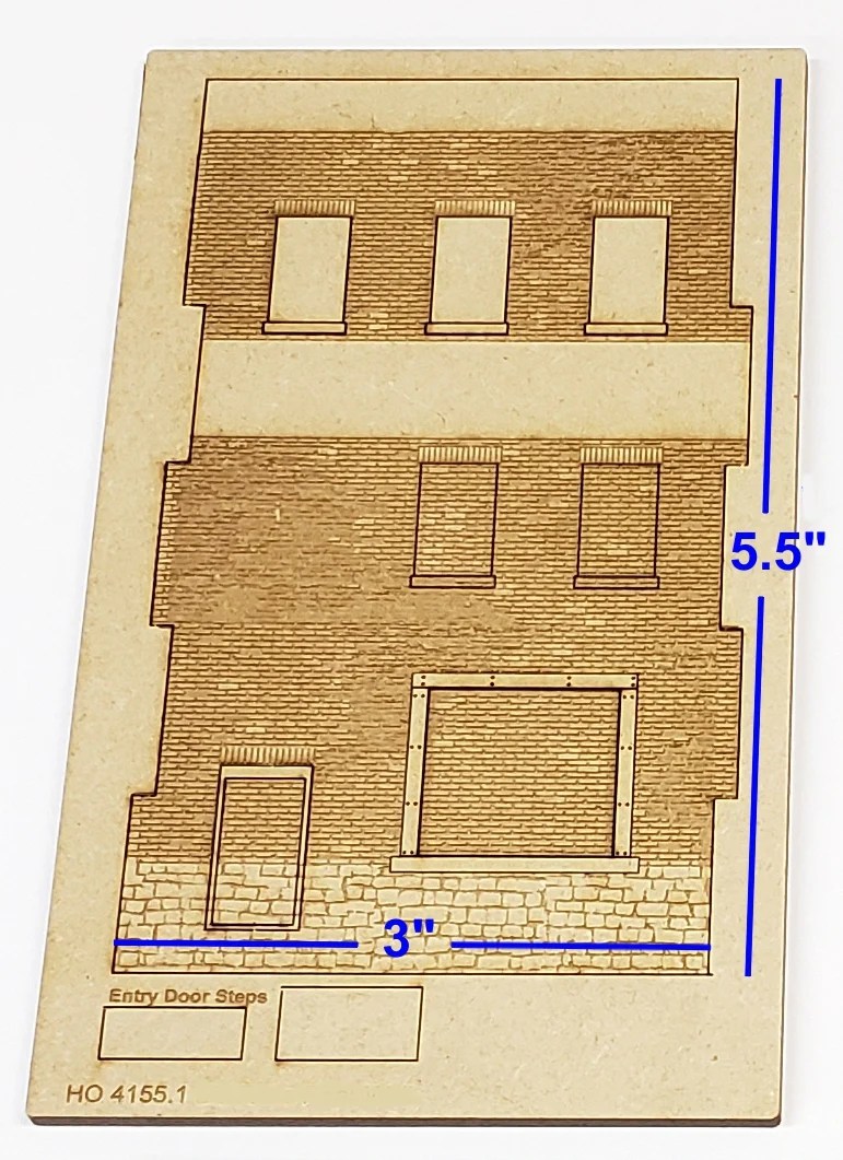 Laser Cut Wood Brick Wall Kit HO / HOn3 ITLA Scale Models Inc.
