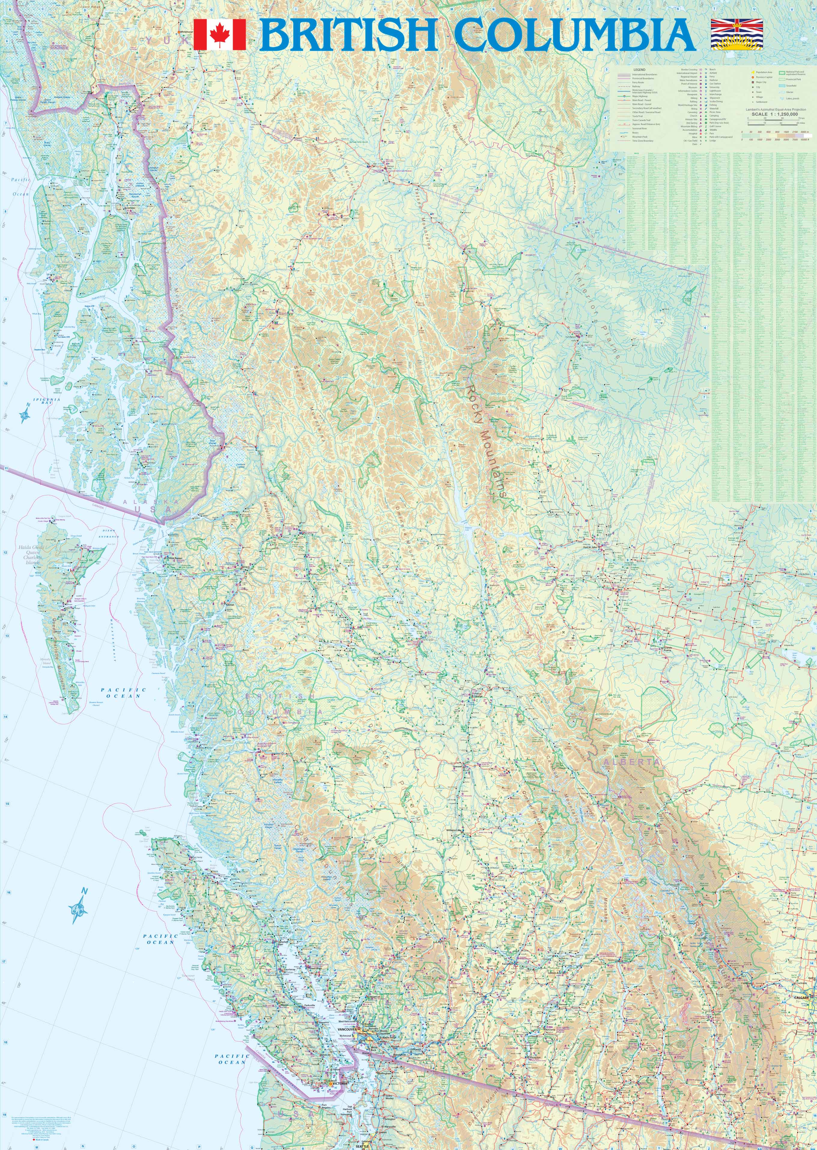 British Columbia Topographic Map Maps For Travel, City Maps, Road Maps, Guides, Globes, Topographic Maps