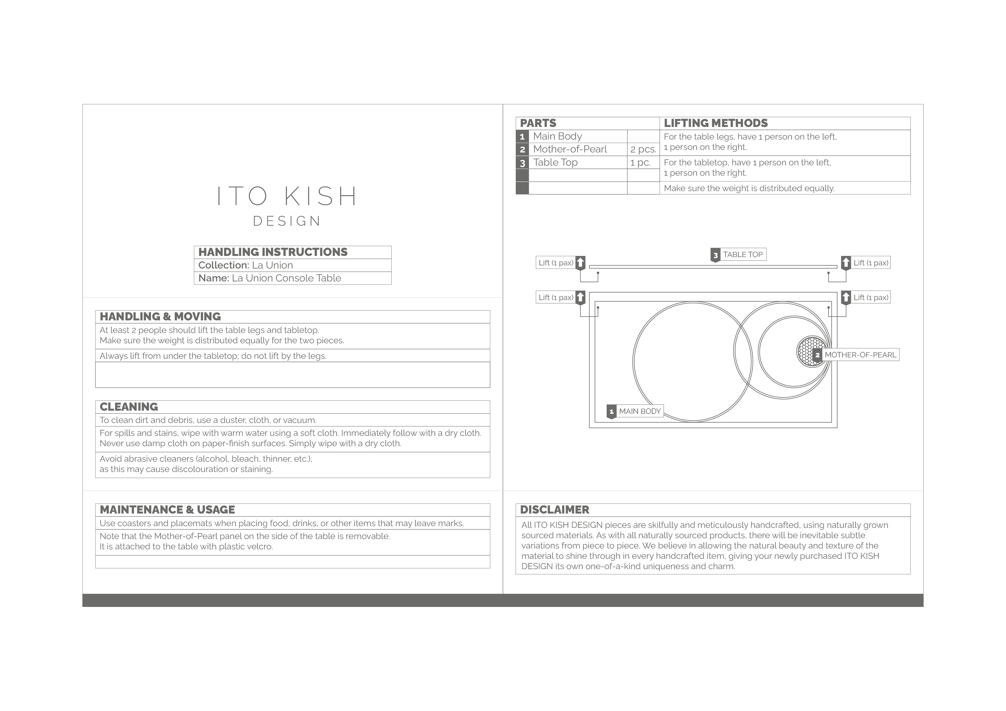 La Union Console Table I T O K I S H