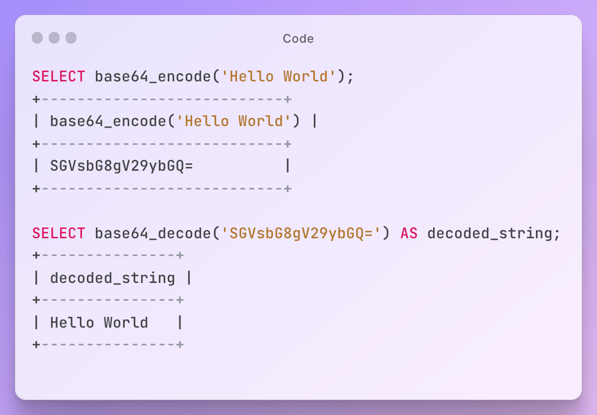 How to Use Base64 Encoding and Decoding in MySQL IToolkit