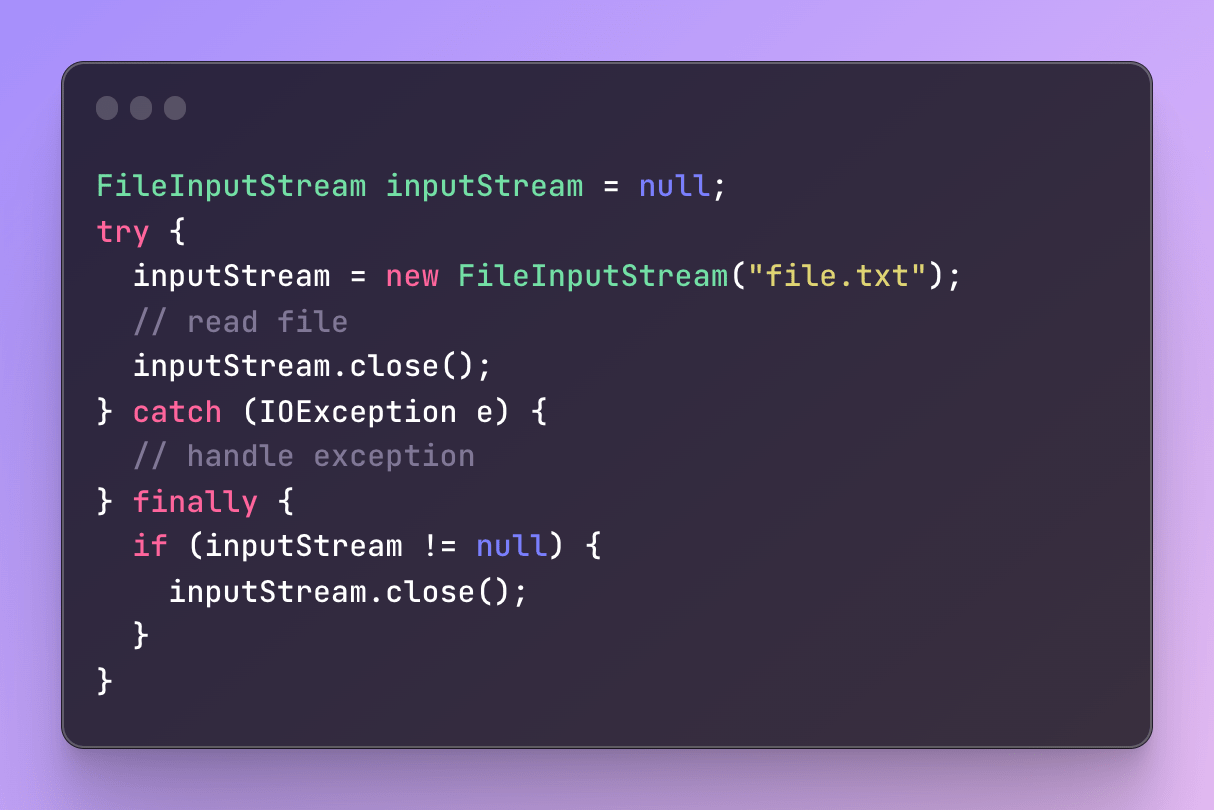 Closing Files in Java IToolkit