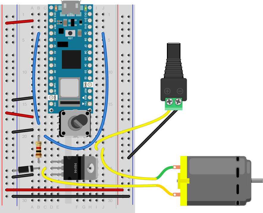 Lab Using a Transistor to Control High Current Loads with an Arduino