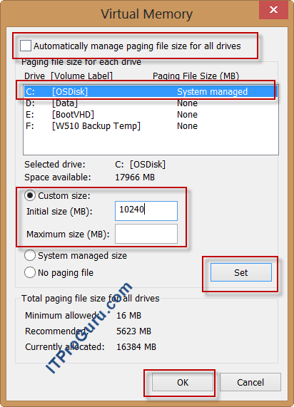 How to Change The Size of Virtual Memory (pagefile.sys) on Windows 