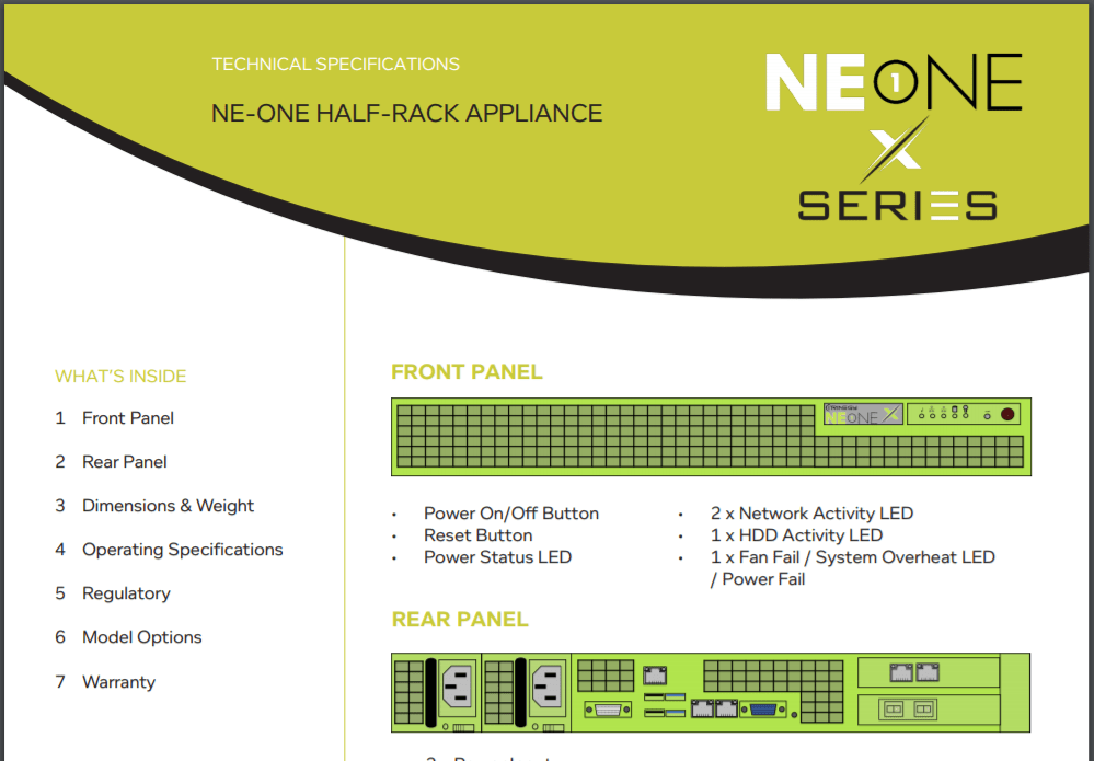 NEONE Network Emulator Range Itrinegy
