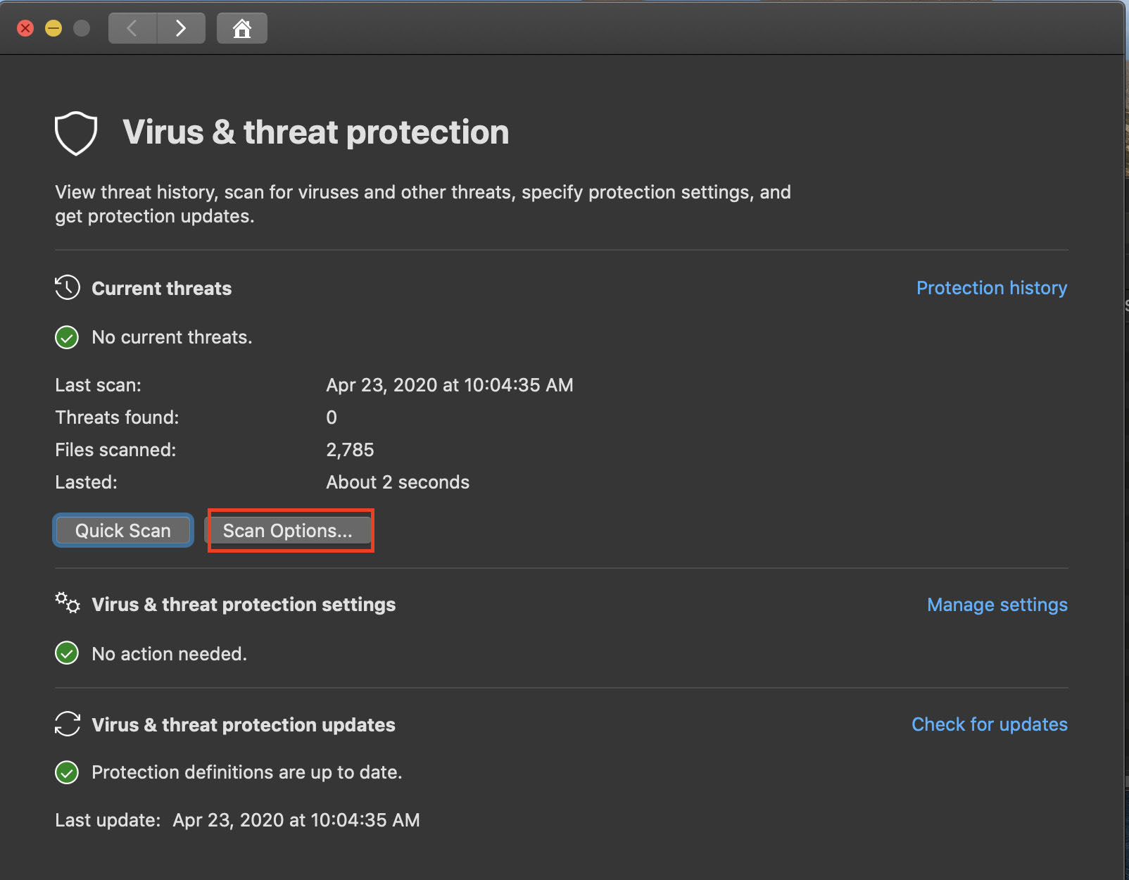 How to Run a Defender ATP (Windows Security) Scan on a Mac