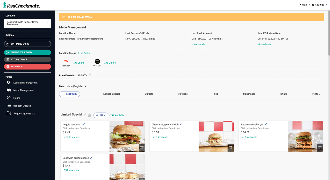 How to Make Edits to Your Menu Using the Edit Menu Function? ItsaCheckmate