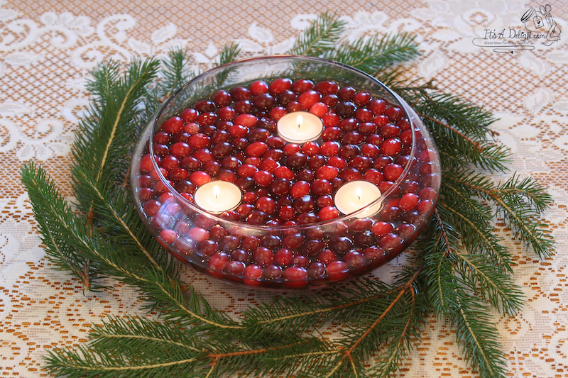 Festive Cranberry Centerpiece It's A Delight!