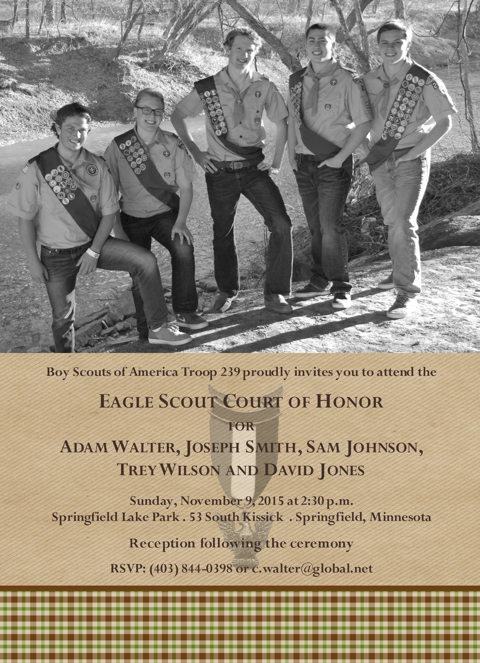 Eagle Scout Court of Honor Invitations Page 3