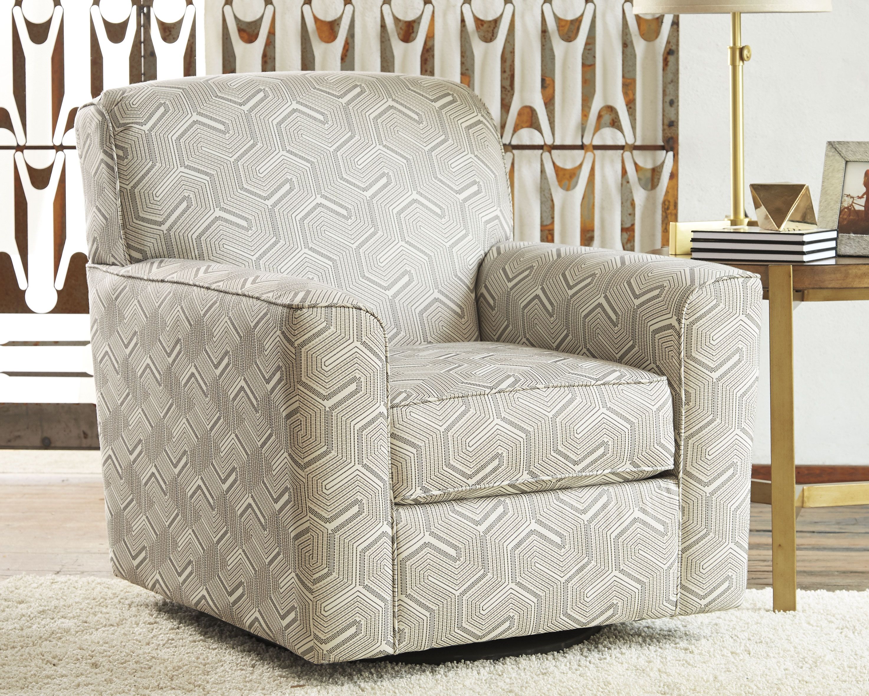 Daylon Graphite Swivel Accent Chair EZ Furniture Daylon Graphite Swivel Accent Chair EZ Furniture