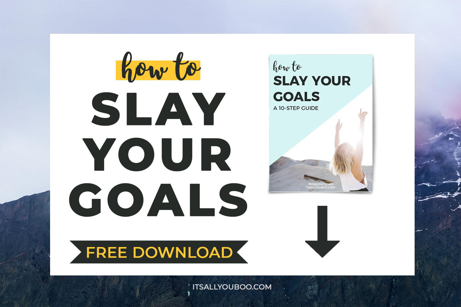 Fill out the form below to get your FREE 10-Step Guide to Slaying Your Goals How do you achieve your dreams? How do you set goals and achieve them? Download your FREE 10-step Slay Your Goals Guide.