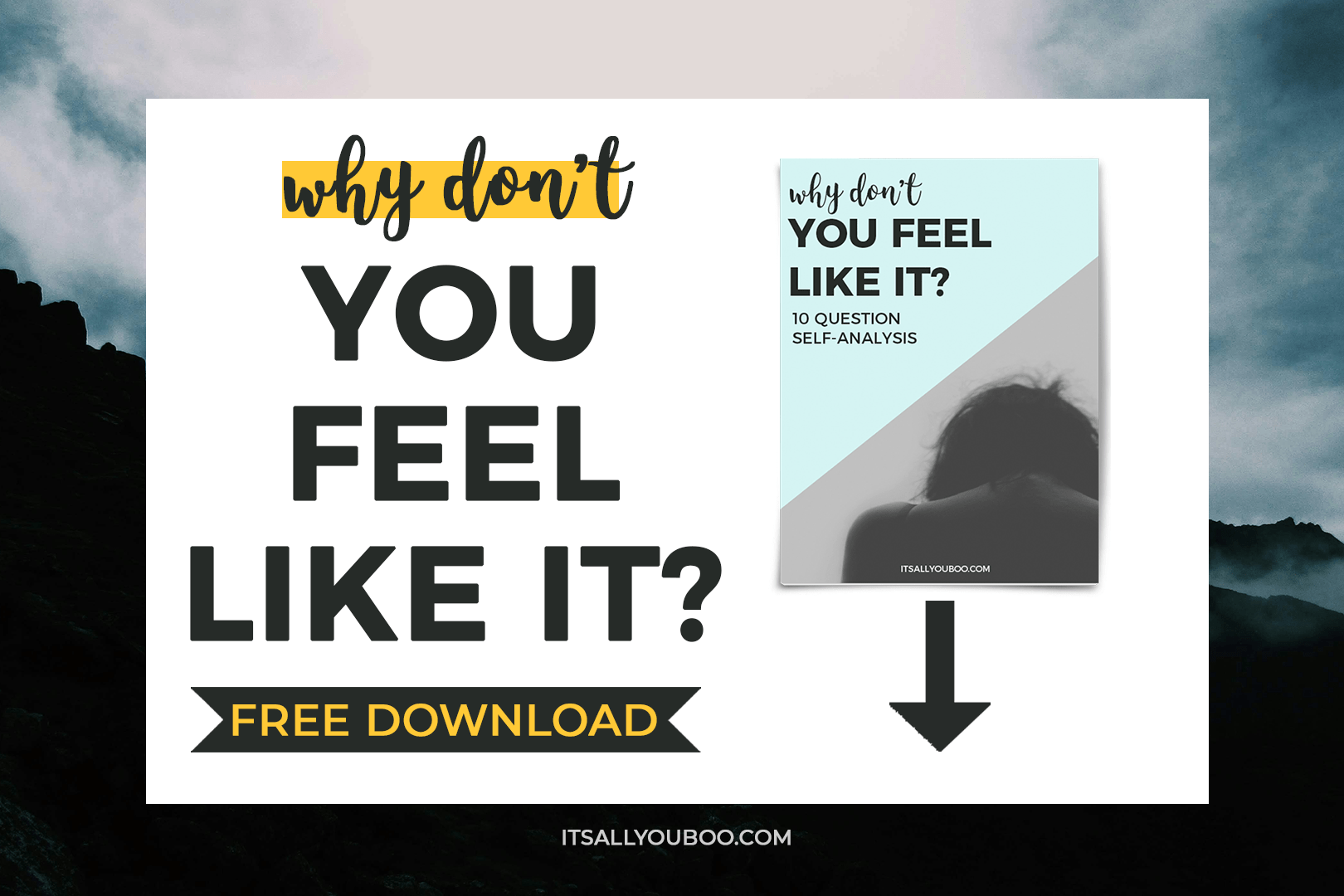 Fill out the form below to get your FREE workbook for when you don't feel like it Why don't you feel like it free workbook download with cover image