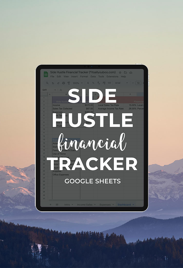 Side Hustle Financial Preview Cover on iPad.