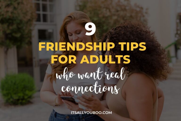 Friendship Tips for Adults. Blog post feature image.