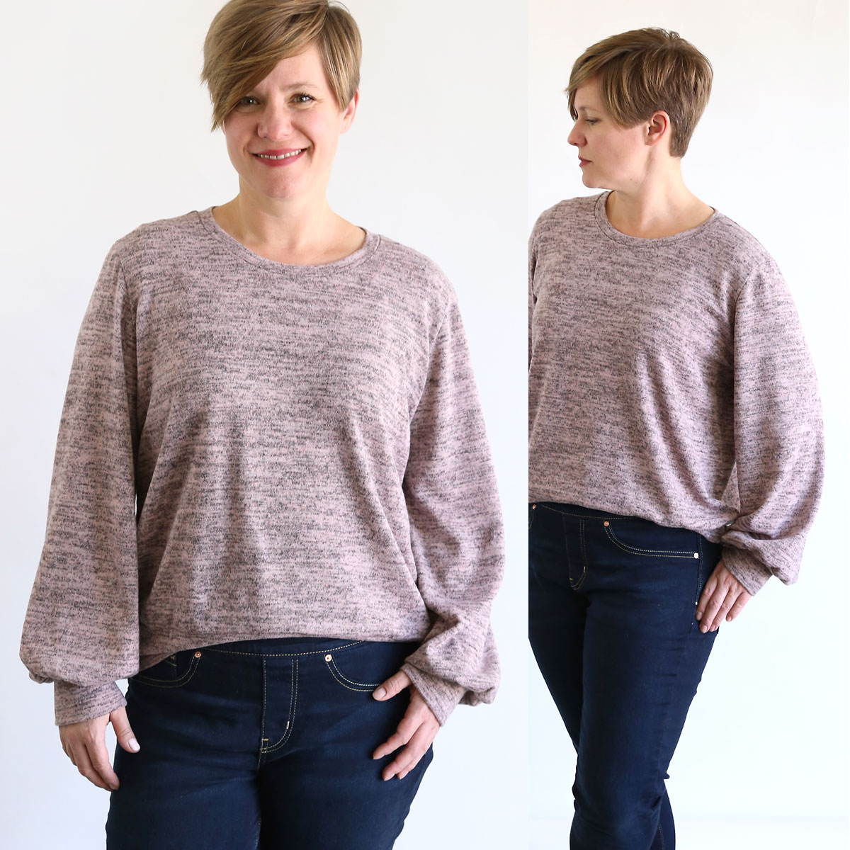 lantern sleeve sweater