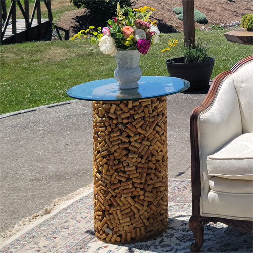 Wine Cork End Table Humpty Dumpty Rentals