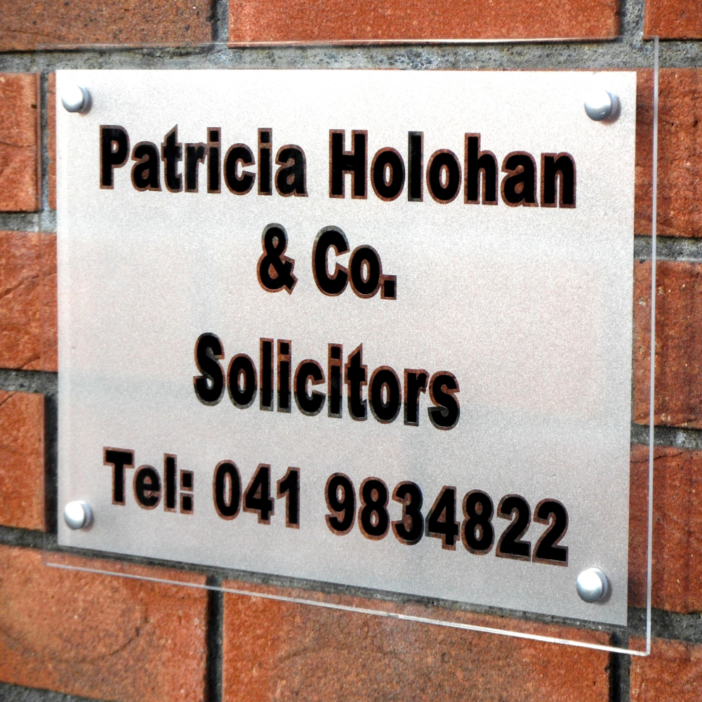 Clear Acrylic Wall Plaque 12"x9" Its A Sign