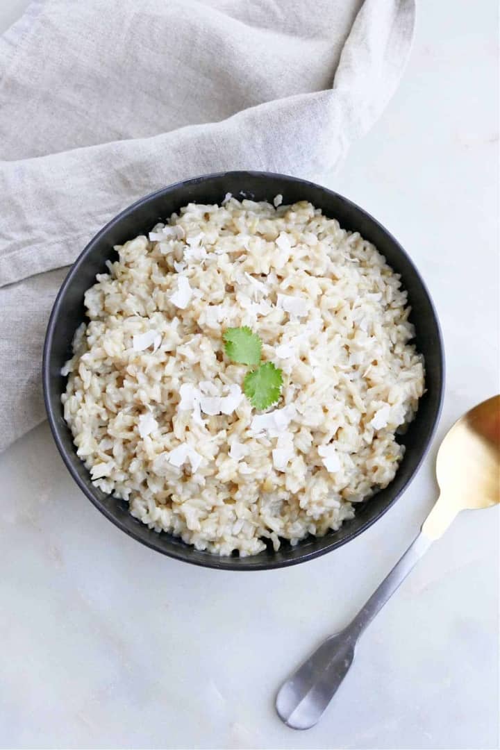Instant Pot Coconut Brown Rice It's a Veg World After All®
