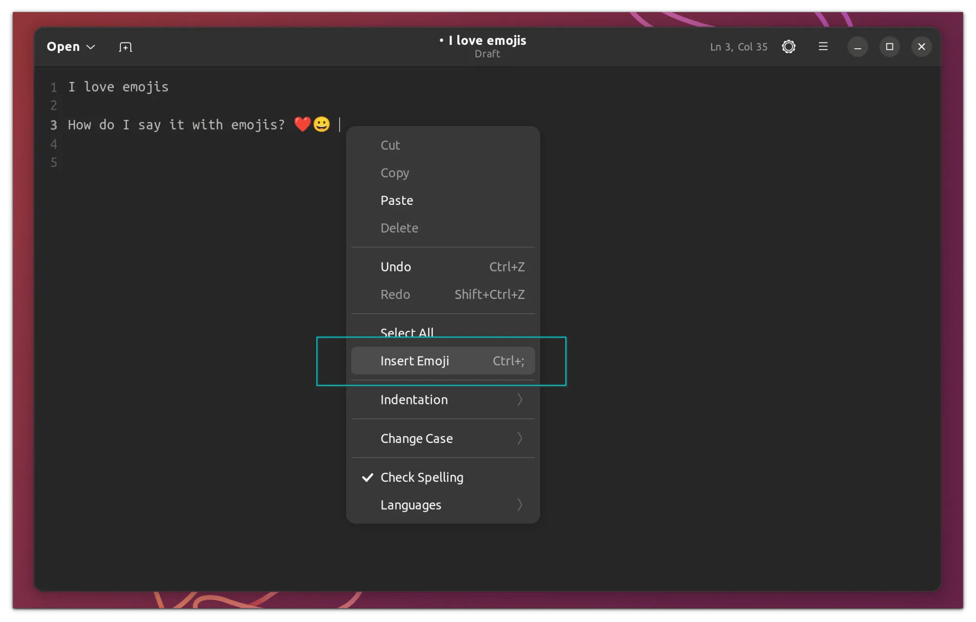 Using Emojis on Ubuntu Linux