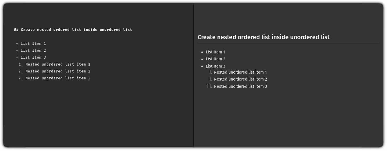 How to Create Nested Lists in Markdown