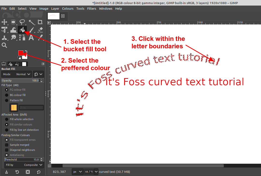 How to Create Curve Text in GIMP in 5 Simple Steps
