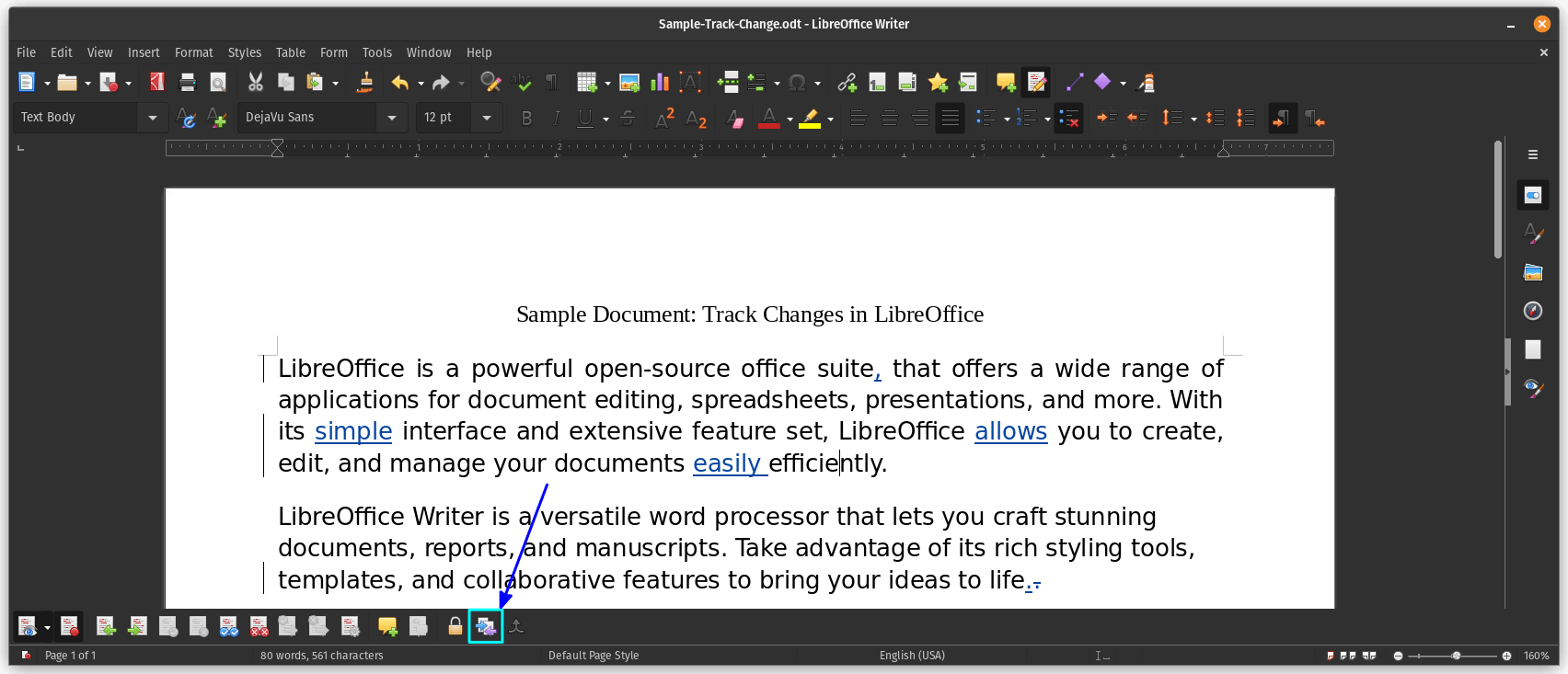 Tracking Changes and Version Management with LibreOffice AJITBALA