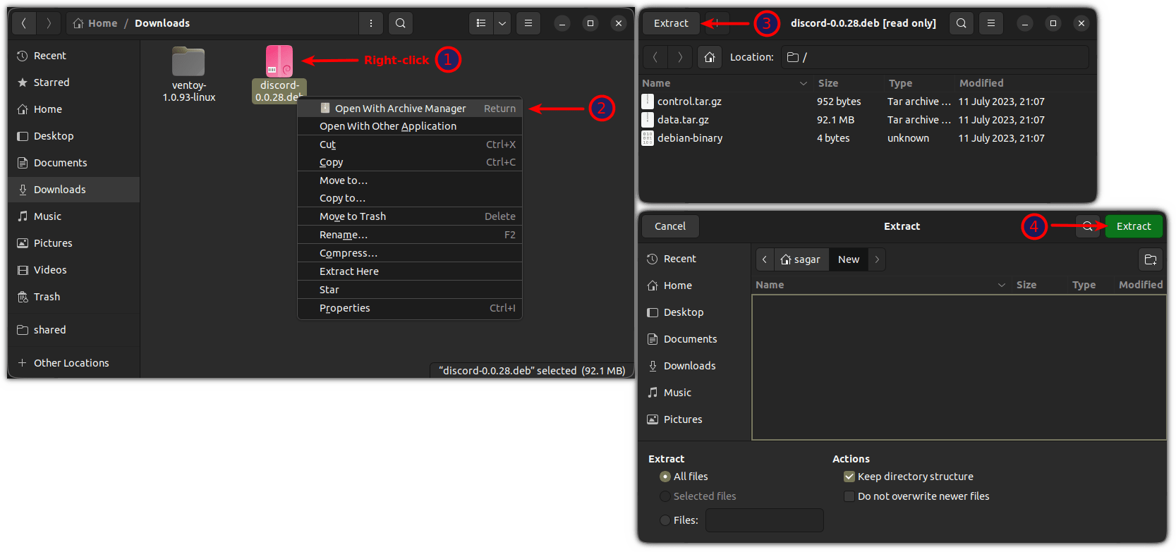 How to Extract Deb Files in Ubuntu