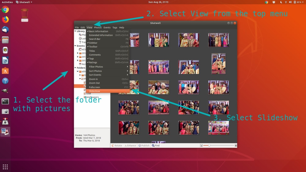 How to Create a Slideshow of Photos in Ubuntu