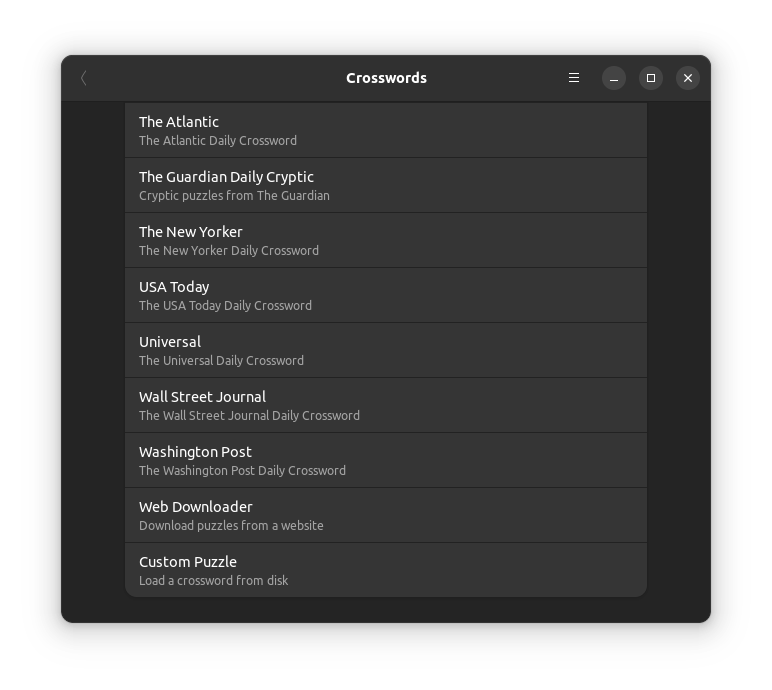 Play Crossword Puzzle Games on Linux Desktop With this Brand New GNOME App