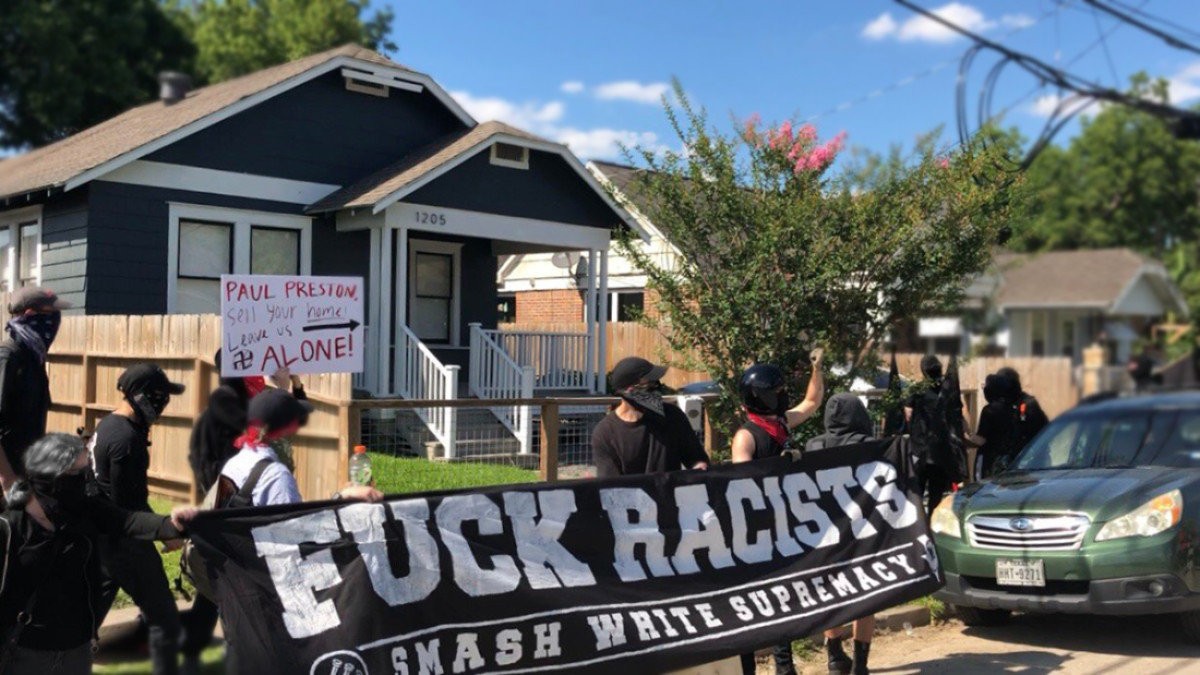 Houston, TX Antifascists March on Home of AltRight